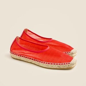 Red J.Crew Espadrille Flats